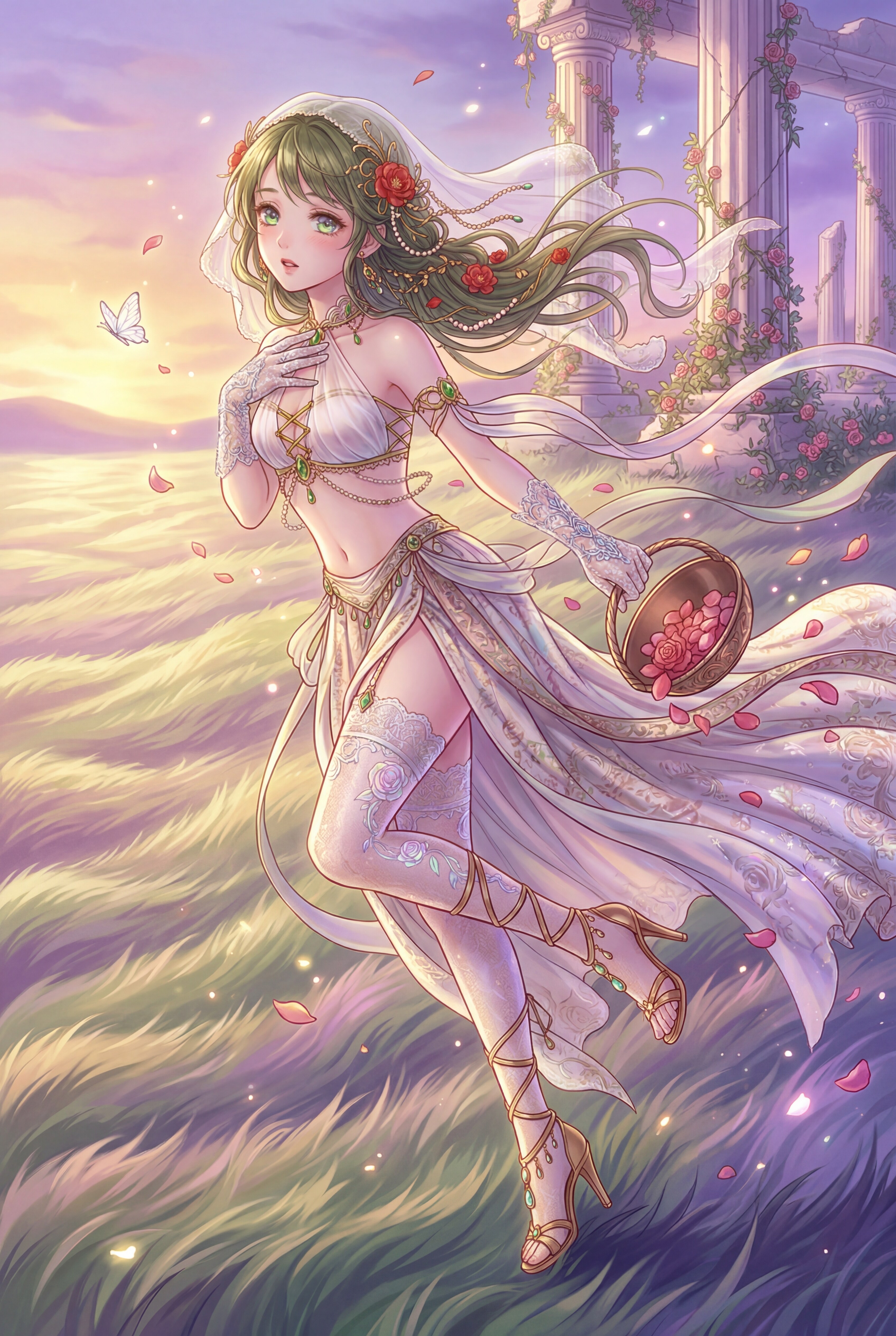 薔薇と風の聖花 | の人気AIイラスト・グラビア