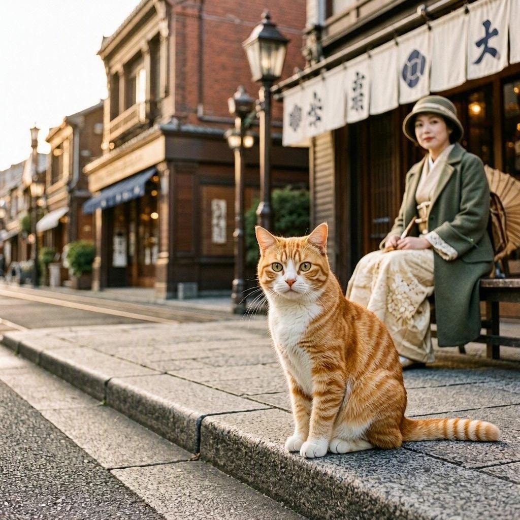 大正ロマン浪漫の猫