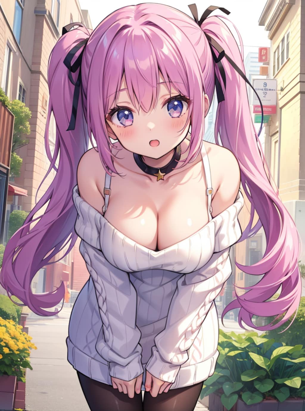 肩だしニット　その２