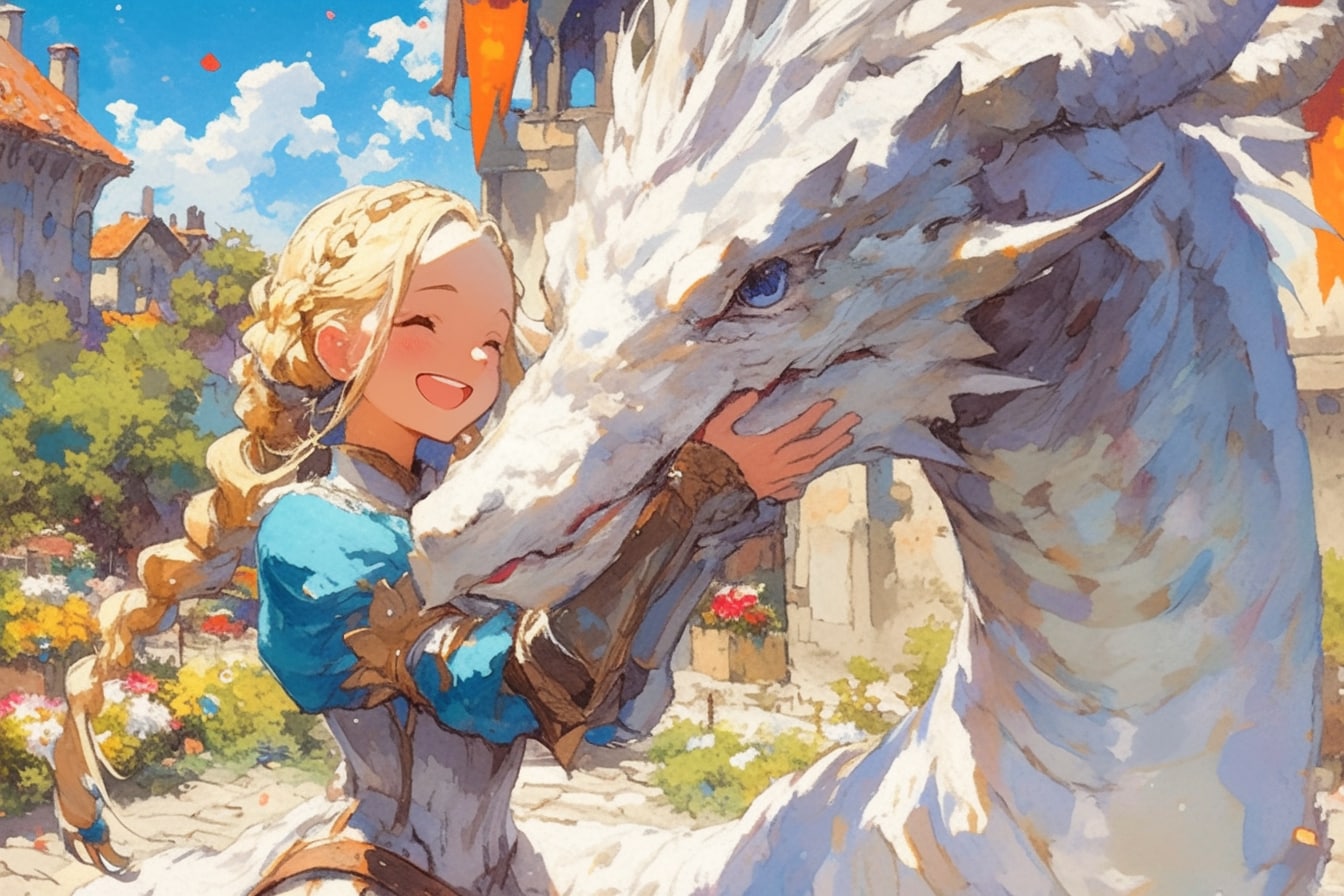 ドラゴンと少女（竜騎士）28 | の人気AIイラスト・グラビア