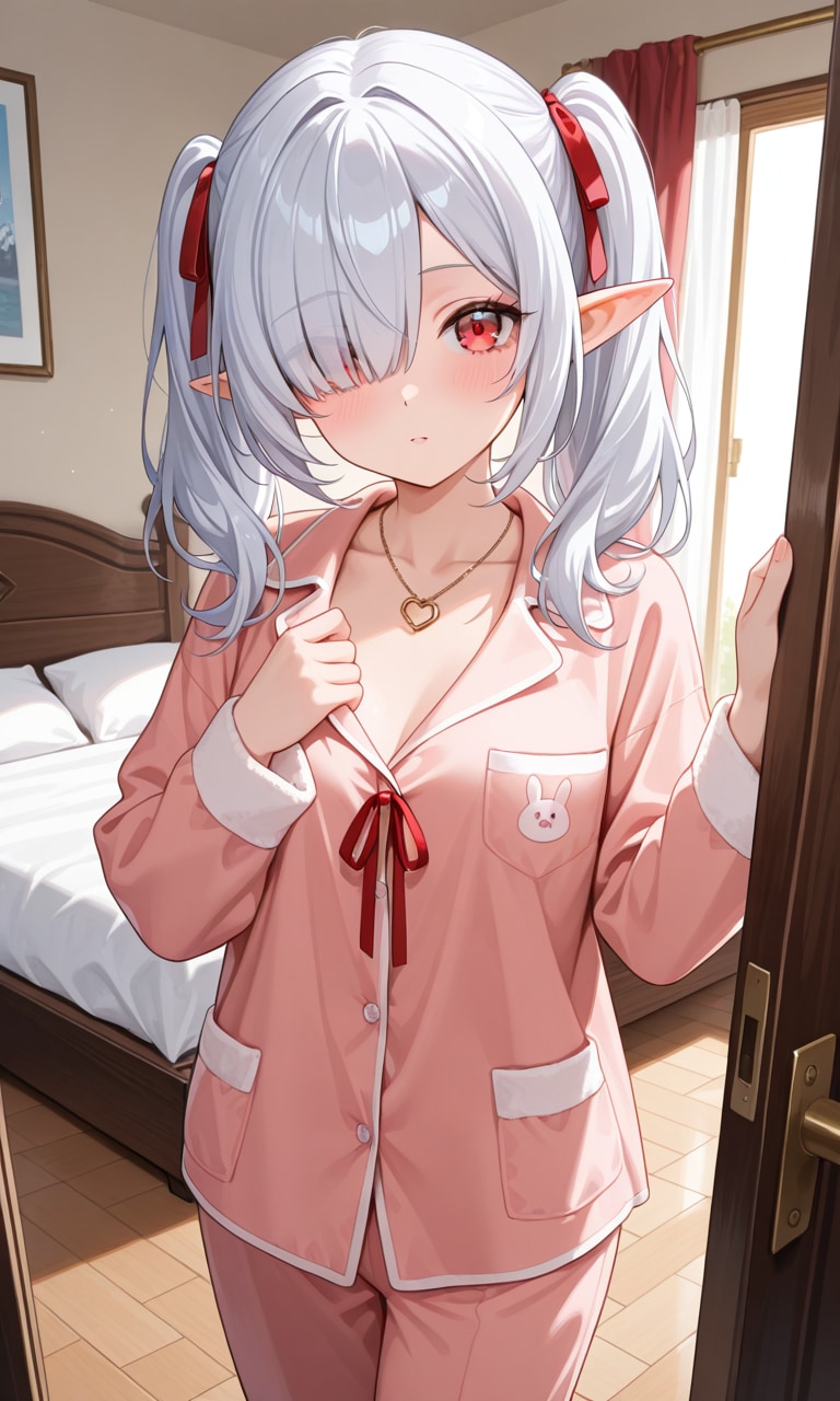 朝起きたばかりのシロネさん