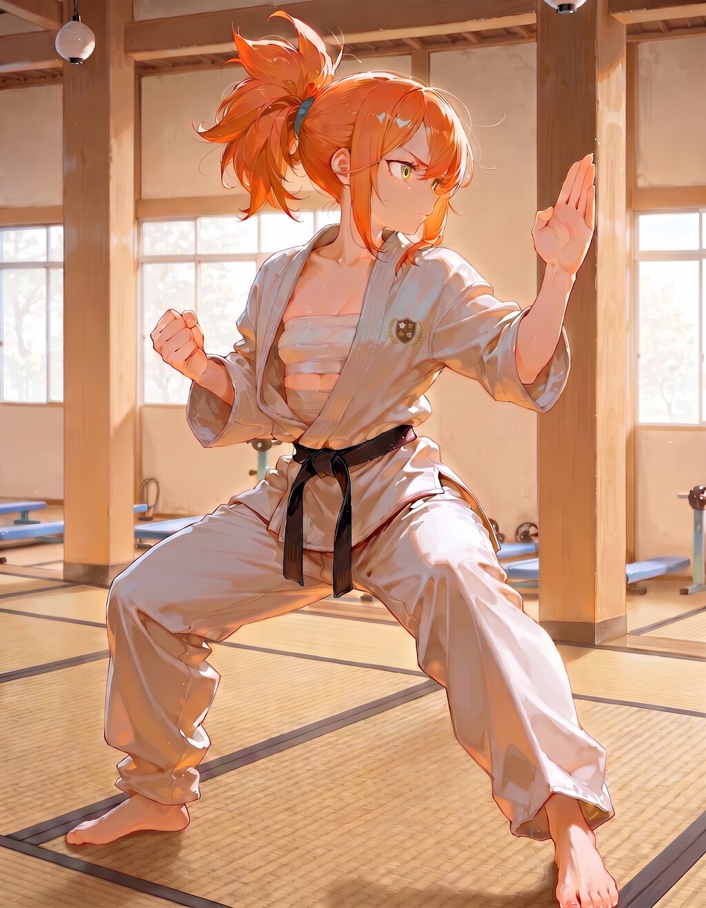 カラテモードのアキナさん