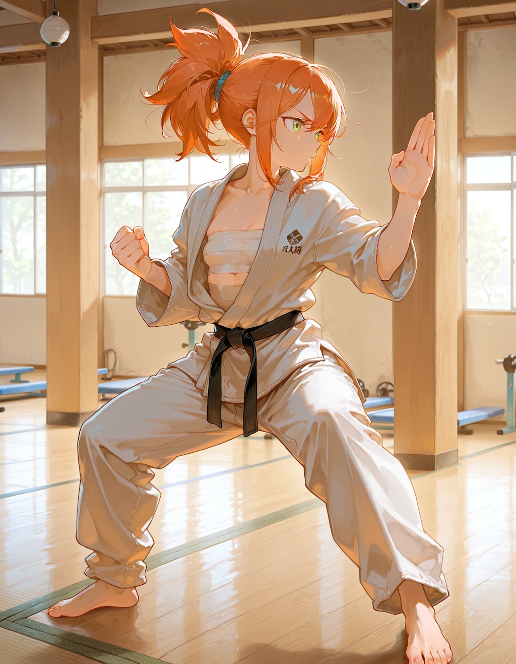 カラテモードのアキナさん