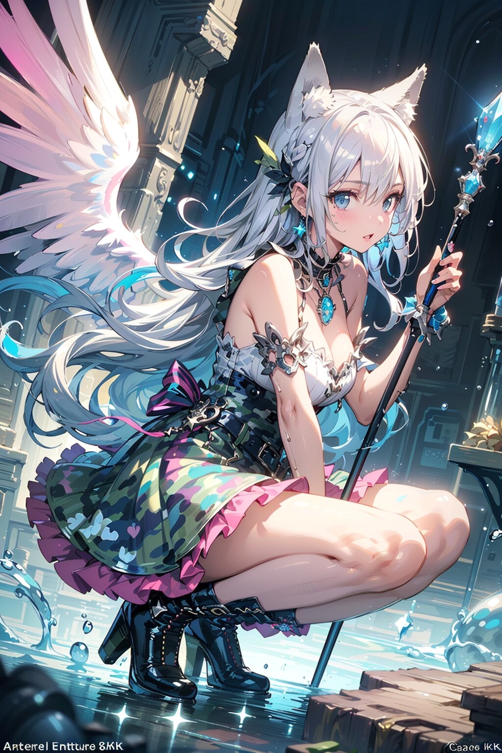 カモフラエンジェルウルフちゃん🐺💍꒰ঌ💛໒꒱