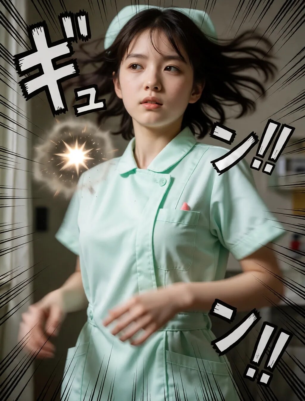 勢いのあるナース