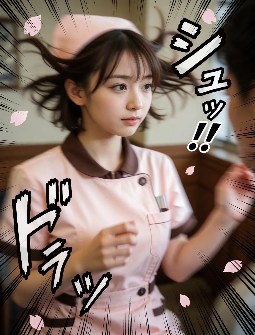 勢いのあるナース