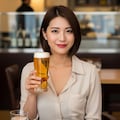 カフェで昼からビール　「美味しい♪」 3枚目