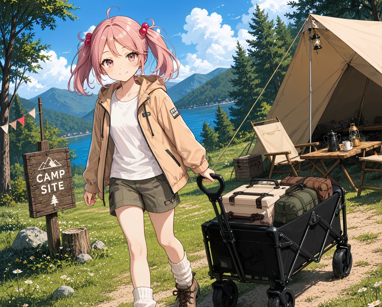 漣、キャンプサイトに到着です！