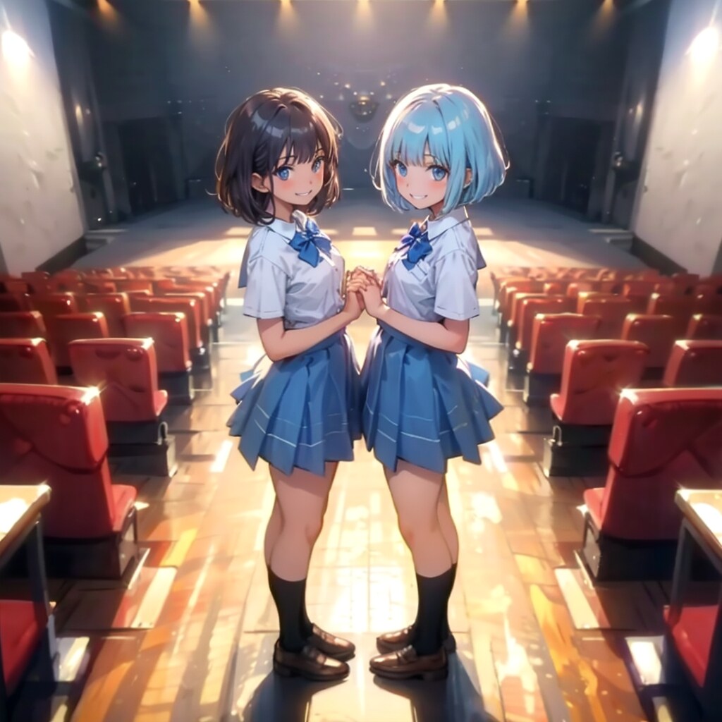 手を握り合って