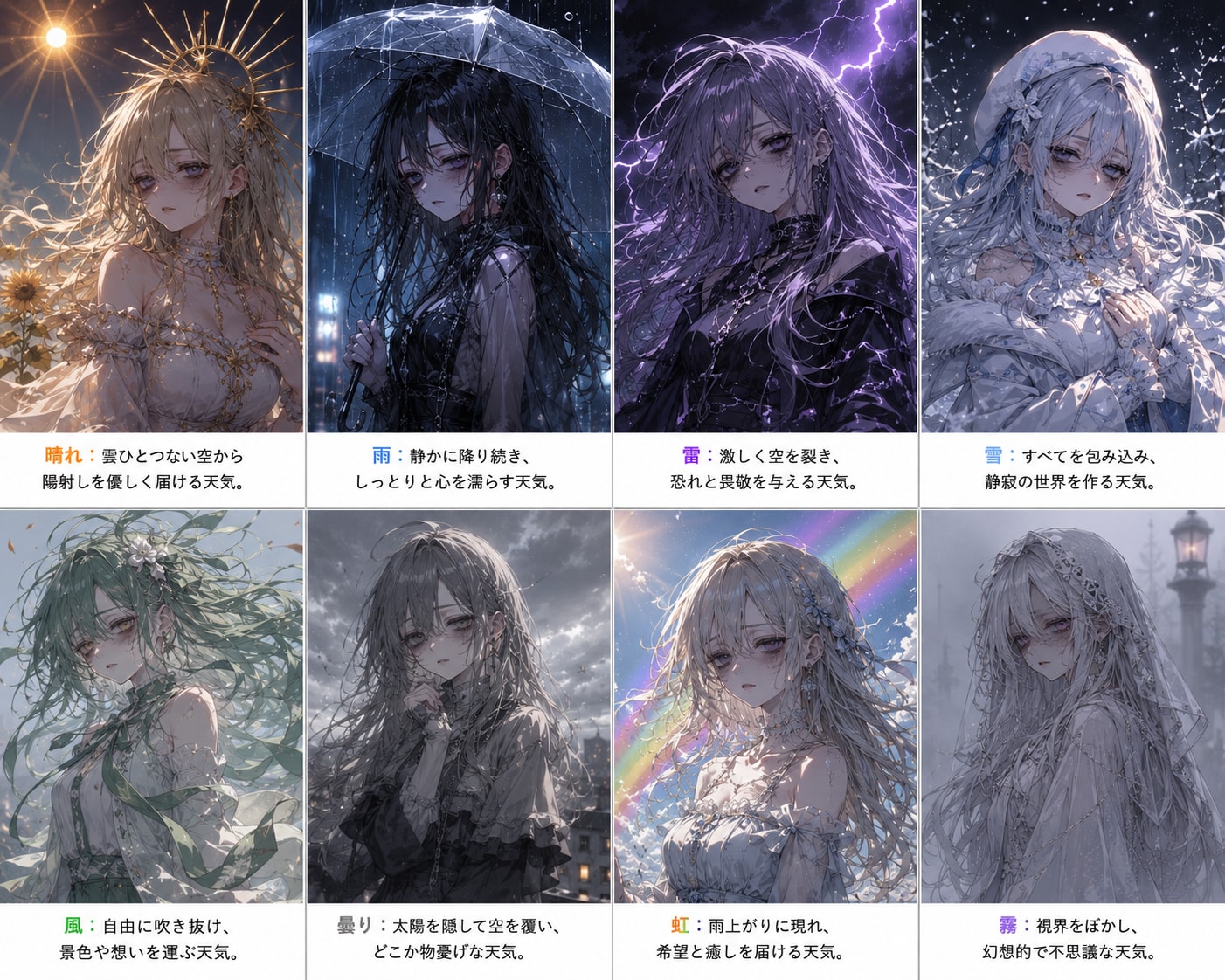 残念美人な天気の擬人化キャラでキャミソール＆タンクトップ