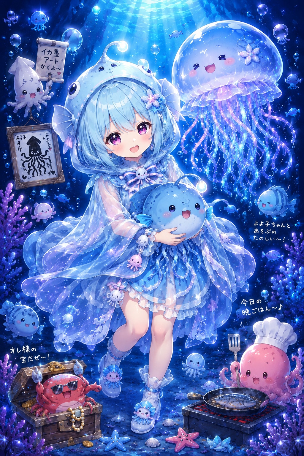深海で遊ぶよよ子🪼