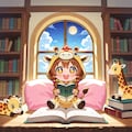 朗読の日のキリン着ぐるみちび子ちゃん漫画 3枚目