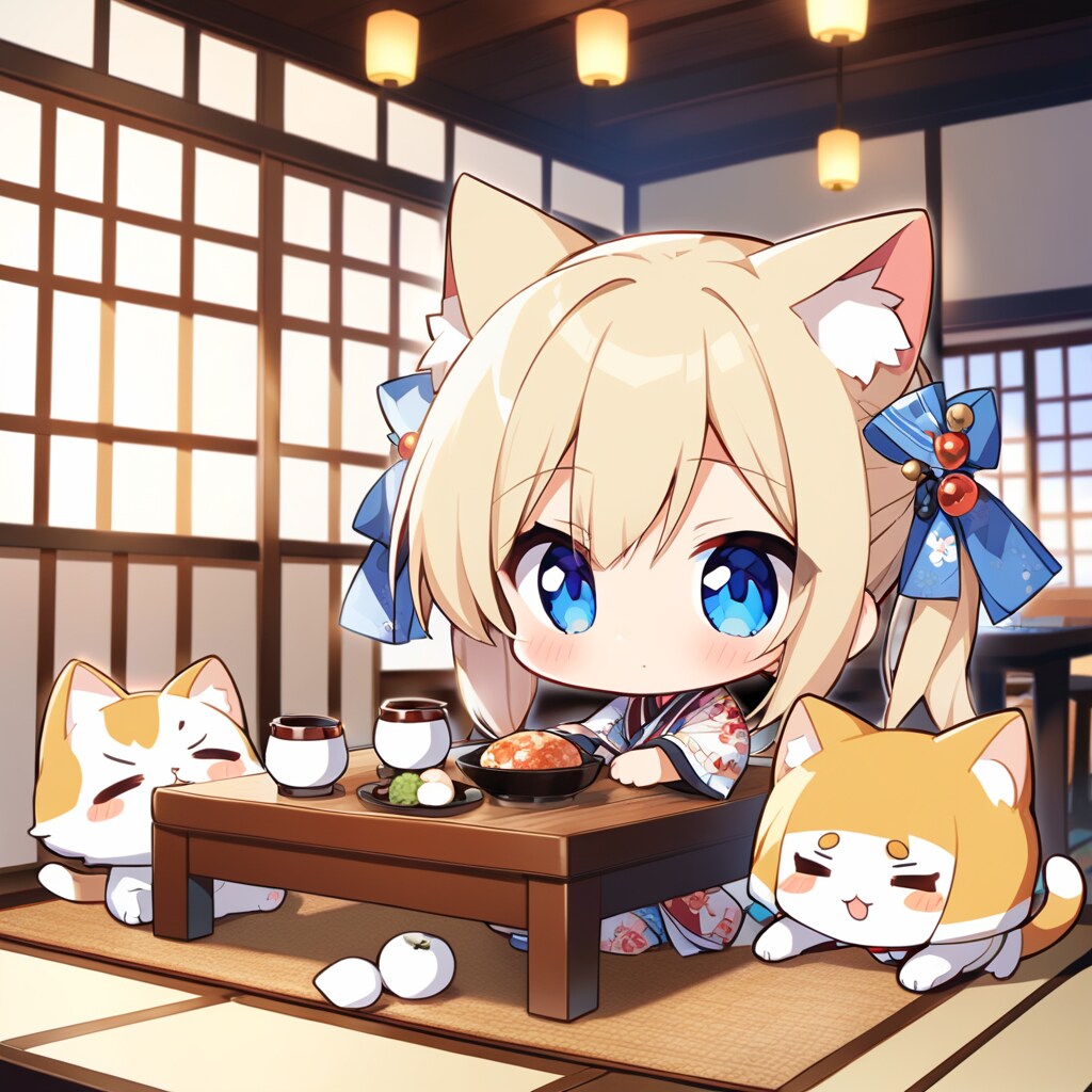 こるり「にゃにゃにゃーん」まや「にゃおーん」 | の人気AIイラスト・グラビア