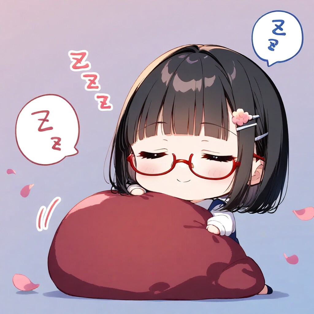 ねぼけているメガネちゃん👓✨💤