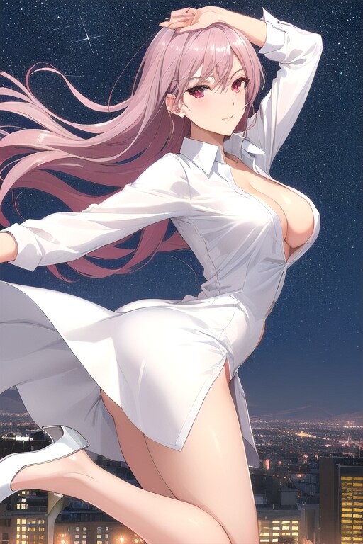 星空の下で舞う少女01