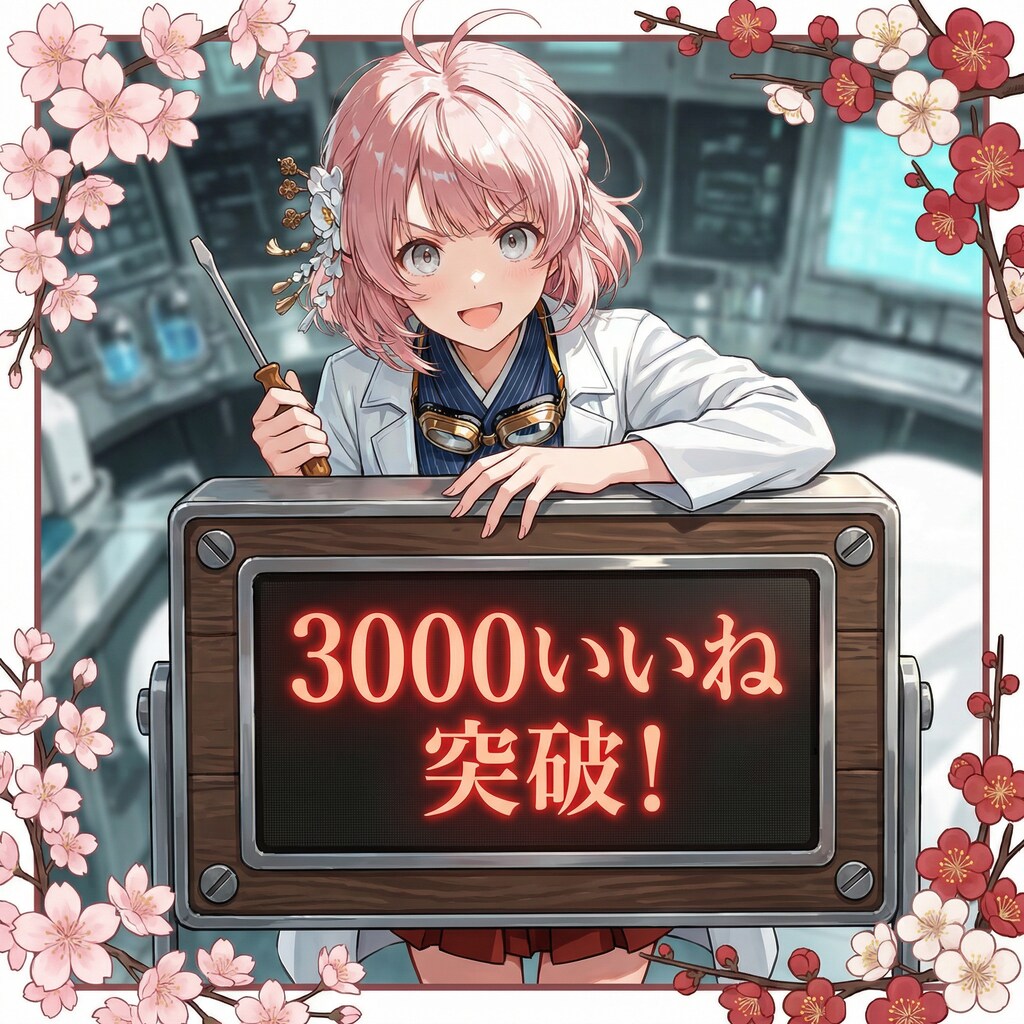 3000いいね達成🎉