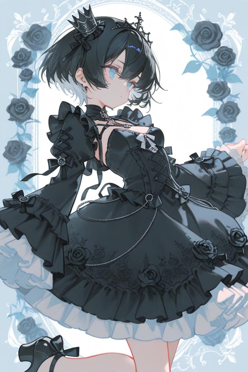 <本田ちゃん>黒薔薇のドレス