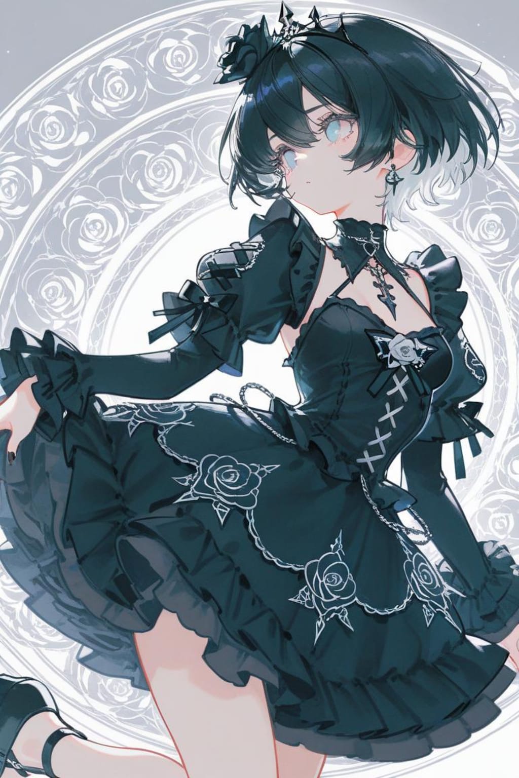 <本田ちゃん>黒薔薇のドレス