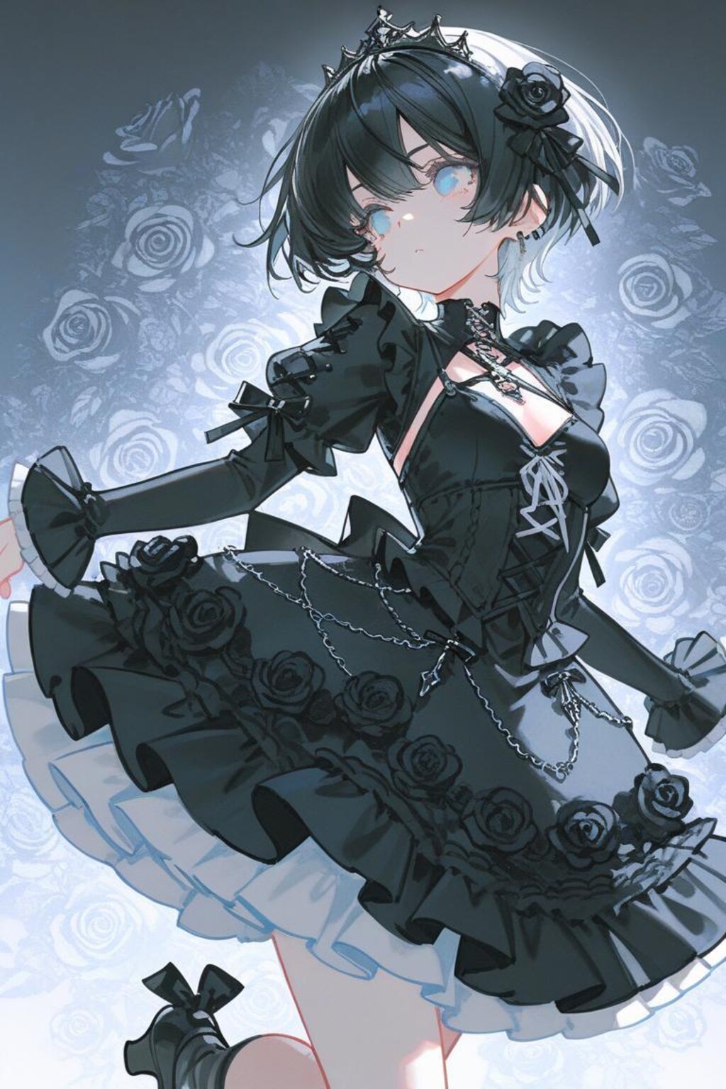 <本田ちゃん>黒薔薇のドレス