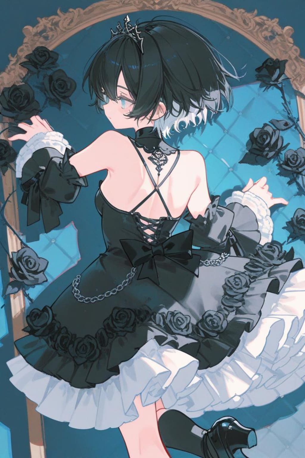 <本田ちゃん>黒薔薇のドレス