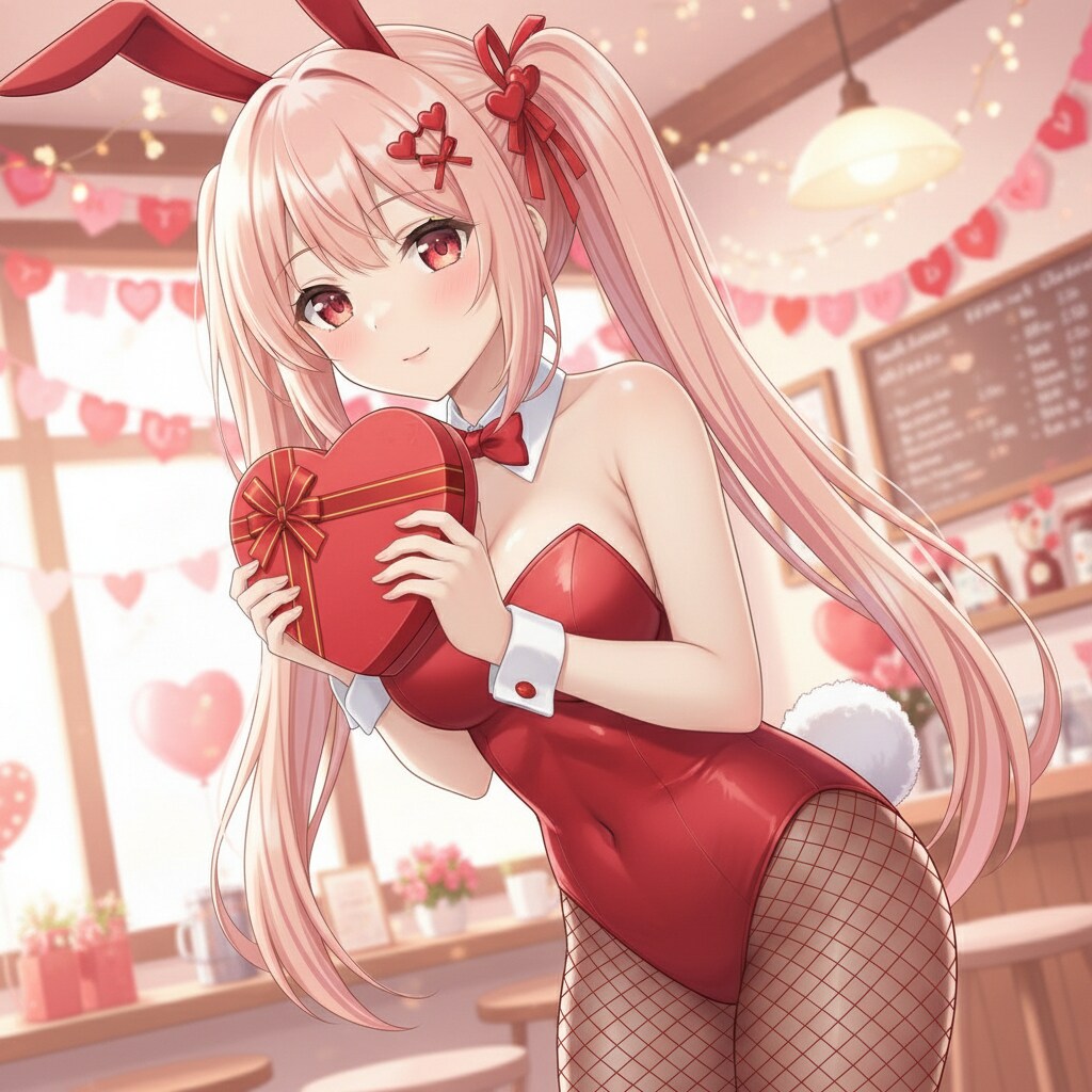 ももツイぴょん。バレンタインバニー