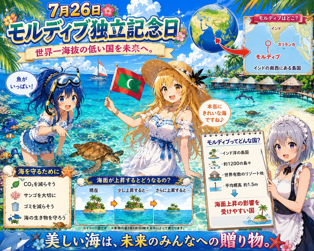 7月26日はモルディブの独立記念日🇲🇻