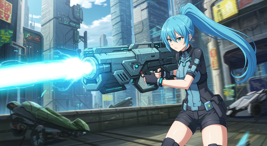 青ぽにちゃん、都市防衛戦線に立つ