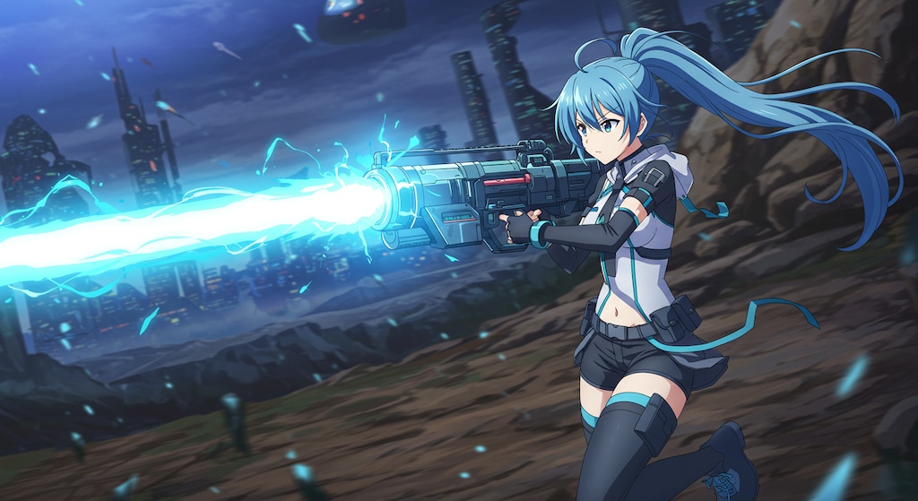 青ぽにちゃん、都市防衛戦線に立つ