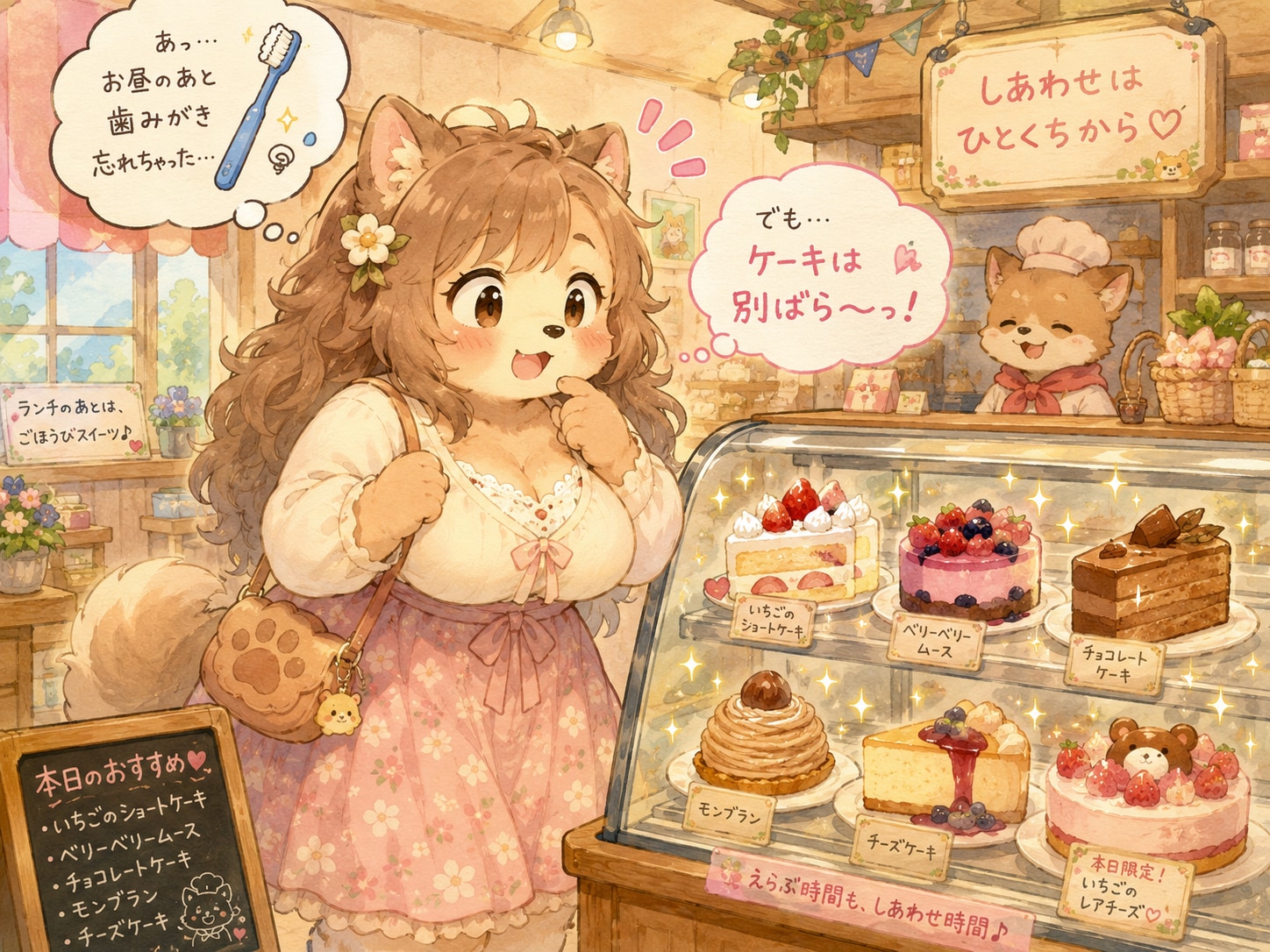 おひるごはんのあとのはみがきわすれちゃったけものむちむちおねえさん