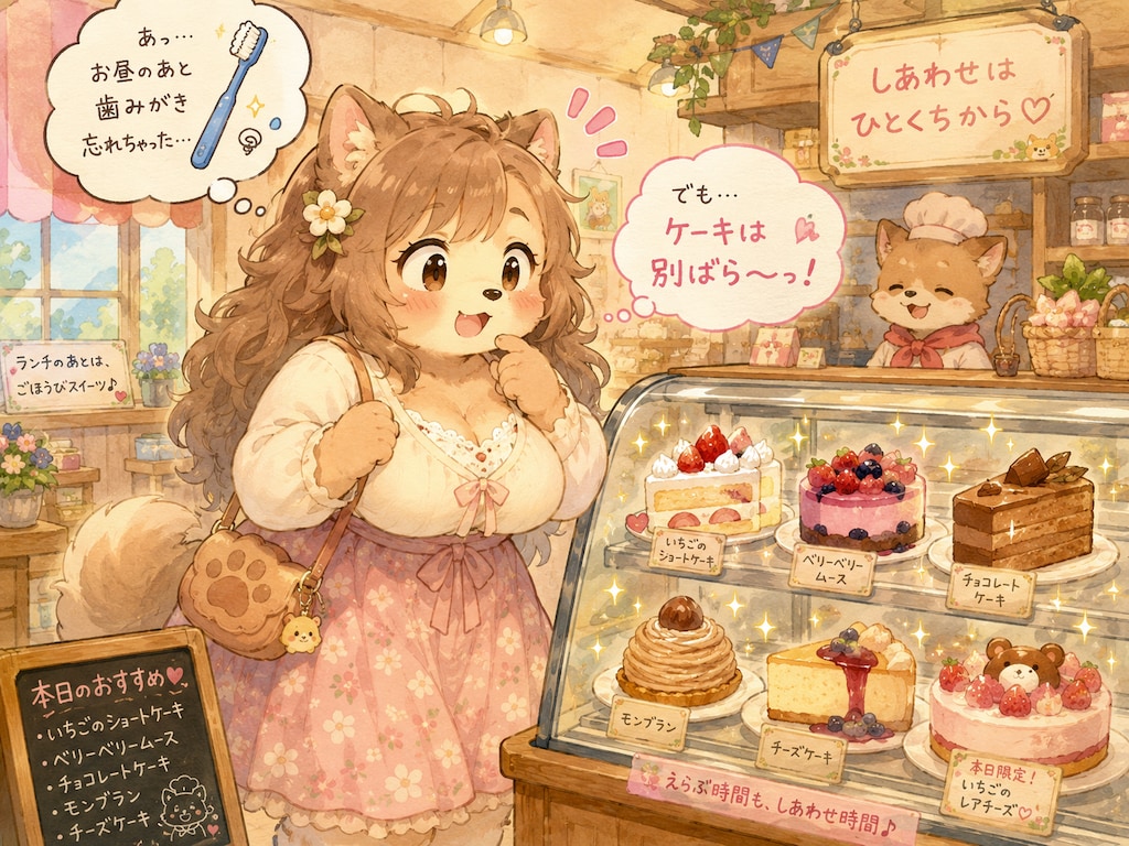 おひるごはんのあとのはみがきわすれちゃったけものむちむちおねえさん