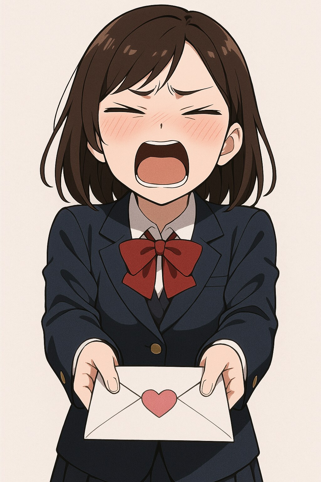 告白する女の子（いらすとやチャレンジ）