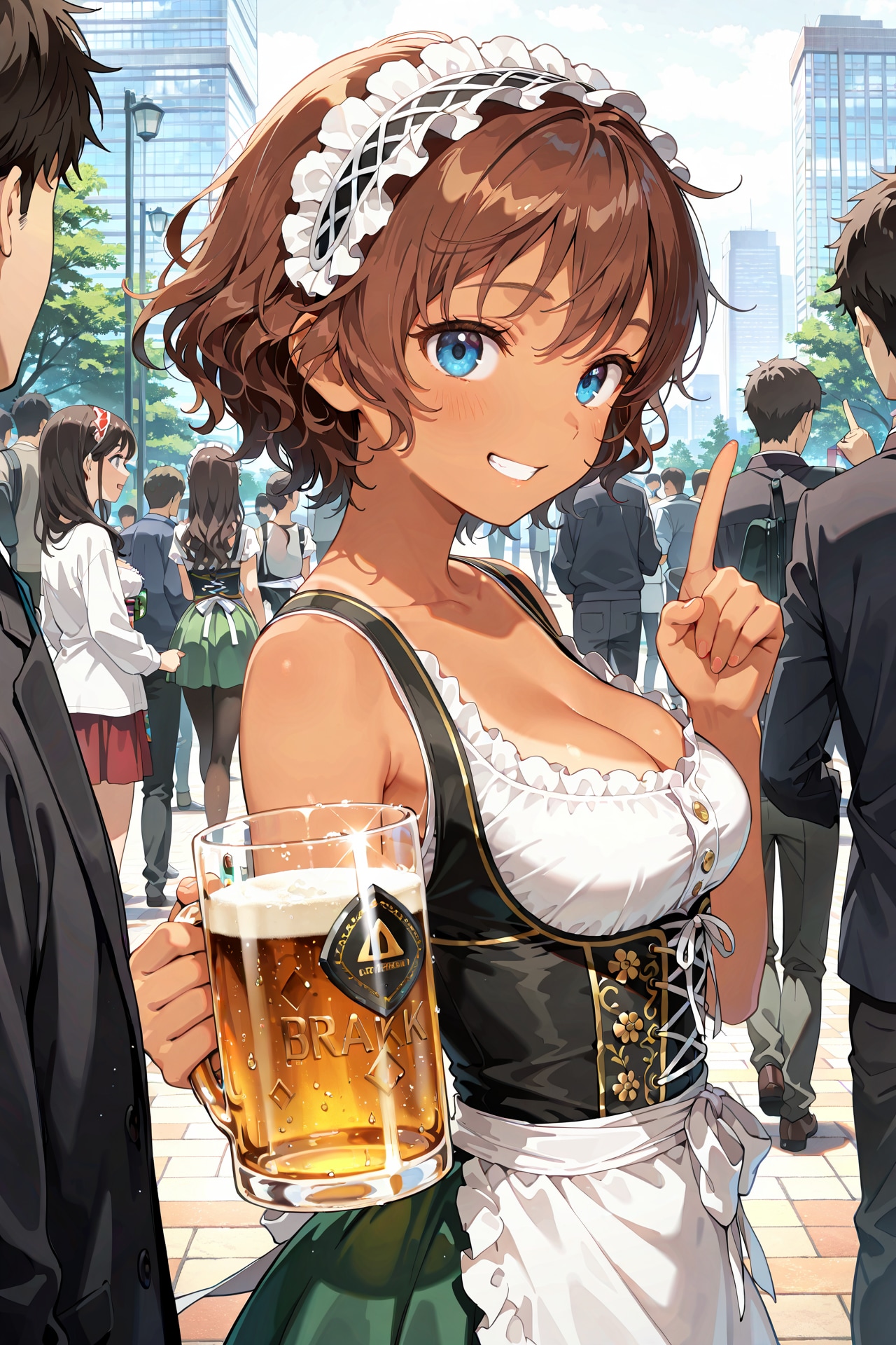 ビールの日・地ビールの日のディアンドル娘 Z423 | の人気AIイラスト・グラビア