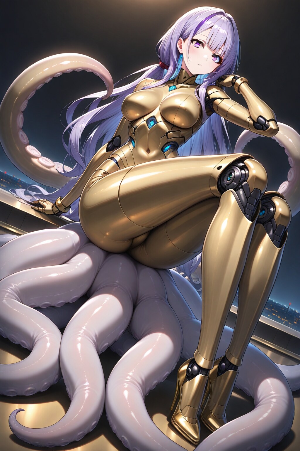 ちちぷい生成メカ娘　タコ足と一緒3