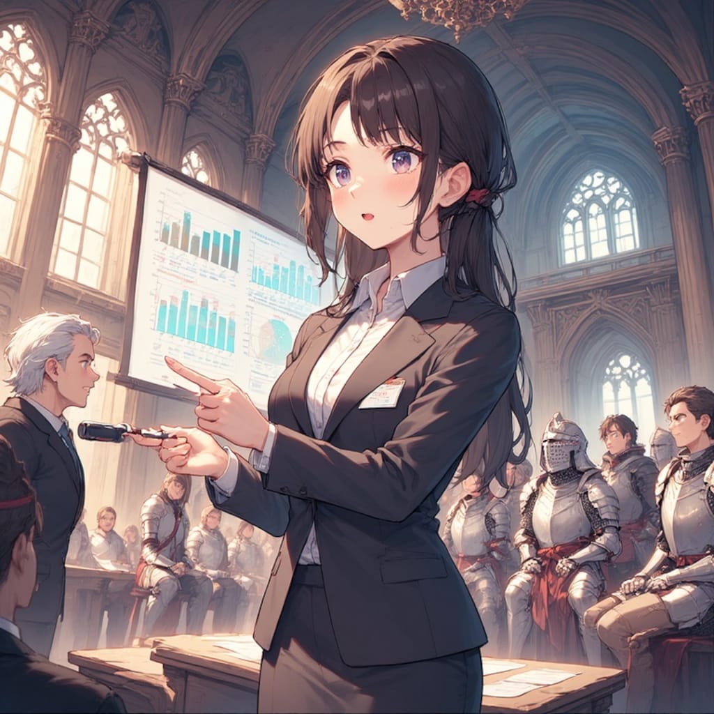 玉宮内でプレゼン