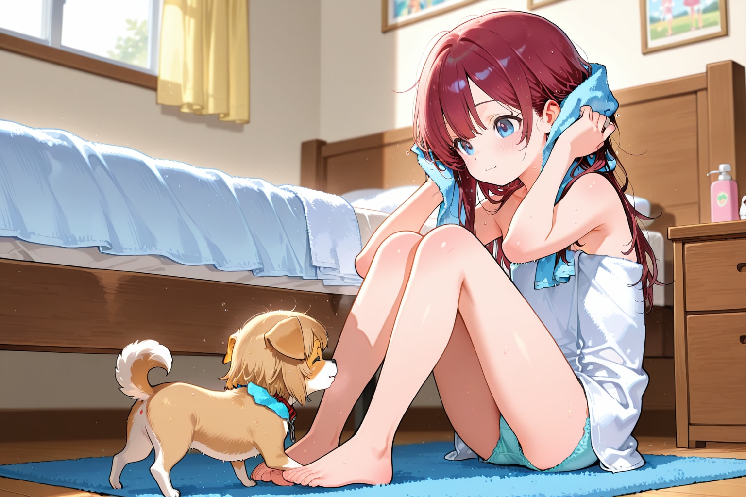 お前も濡れちゃってるね。