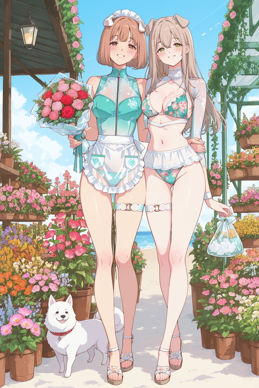 セクシー犬耳花屋