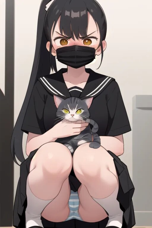 スケバンとネコと縞パン
