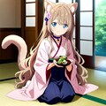 茶道の猫耳ガール 6枚目