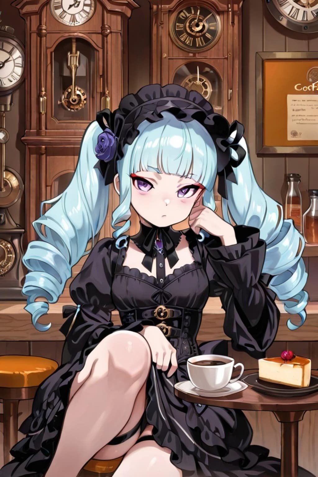 ゴスロリの青髪ちゃん