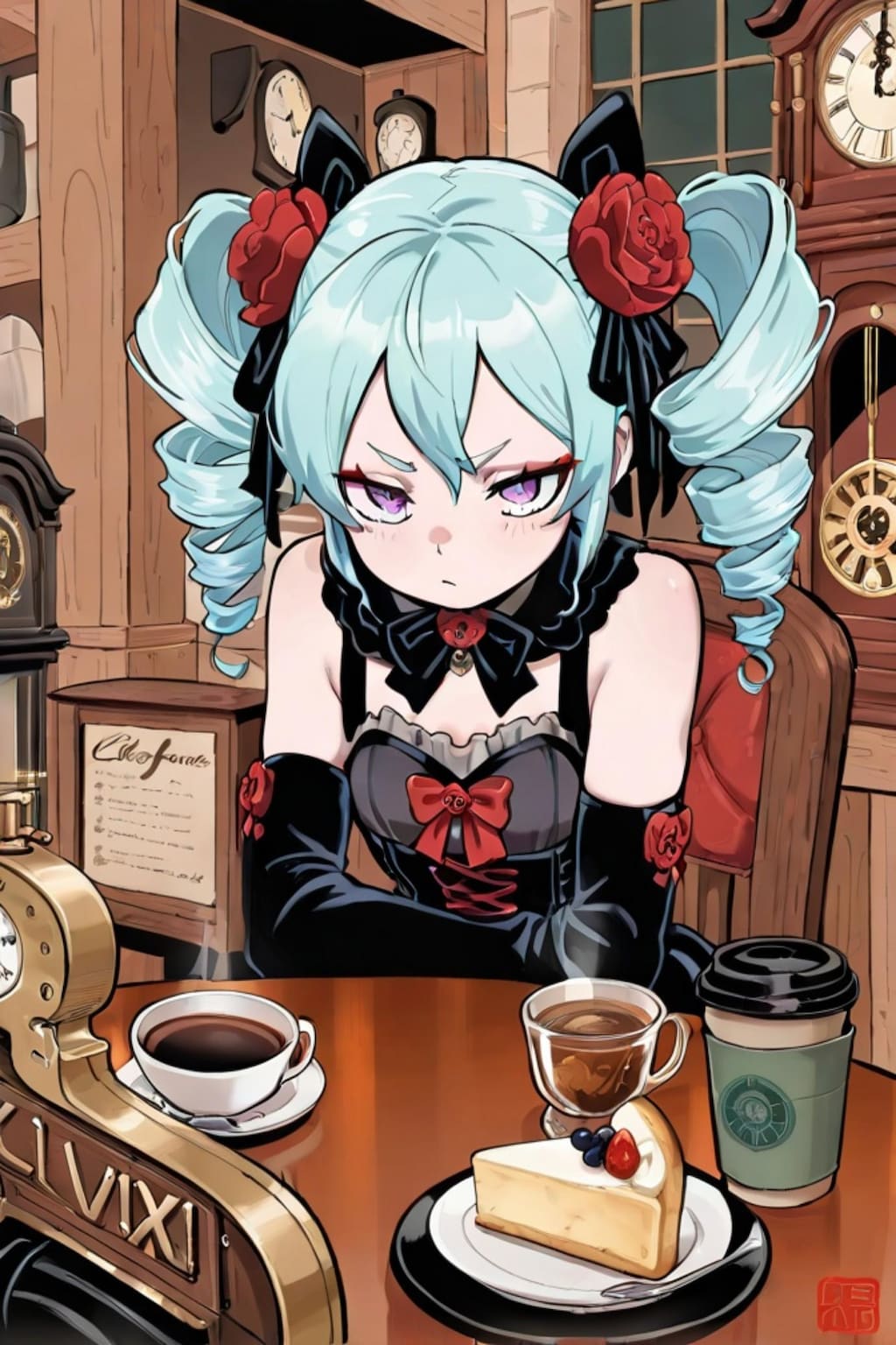 ゴスロリの青髪ちゃん