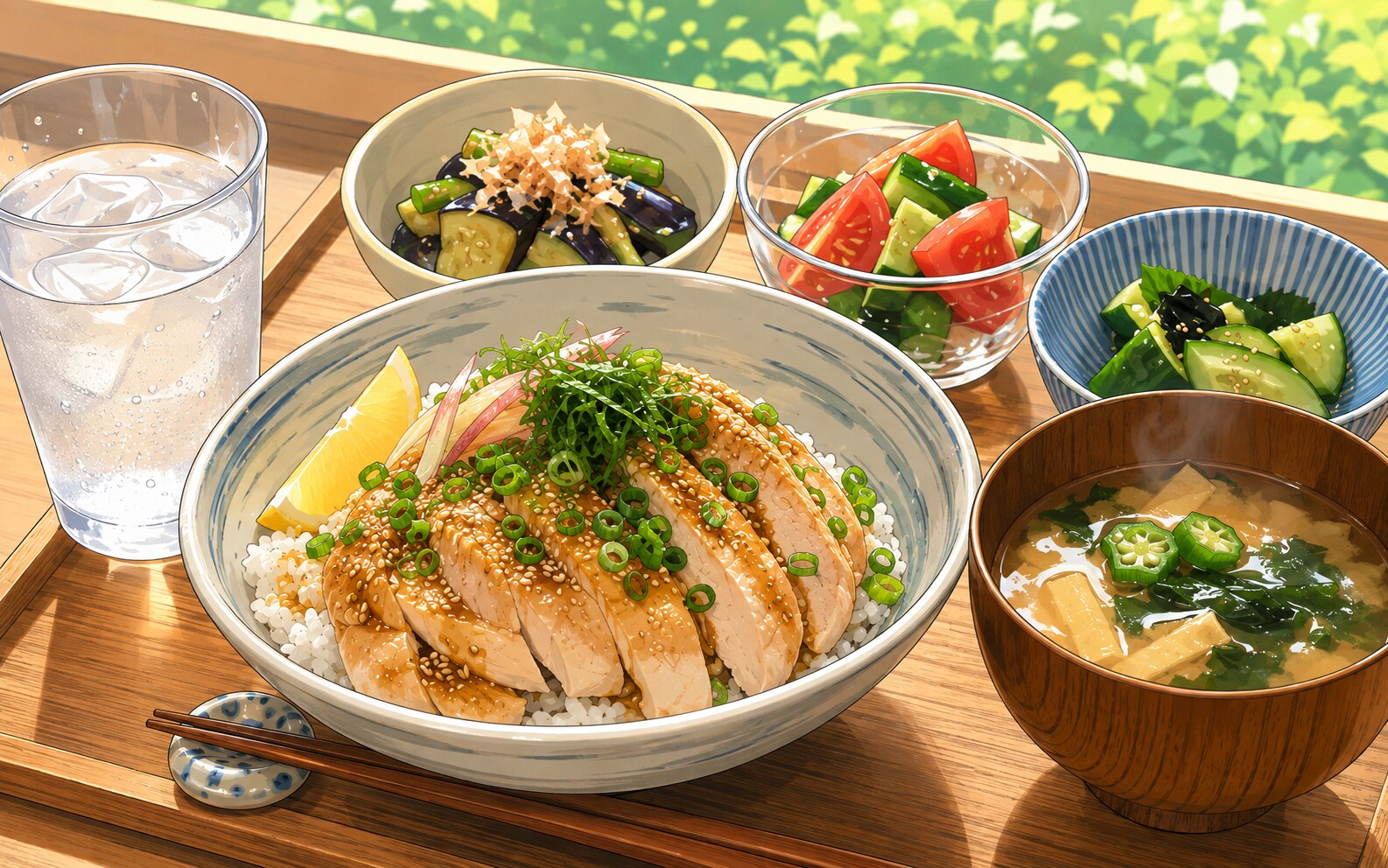 鶏胸肉のごまだれ丼 | の人気AIイラスト・グラビア
