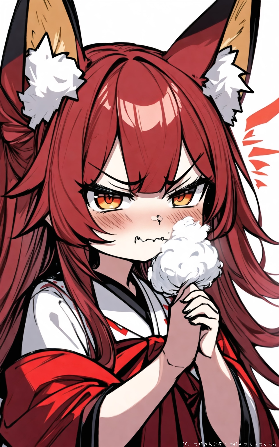 怒ってもかわいい狐さん