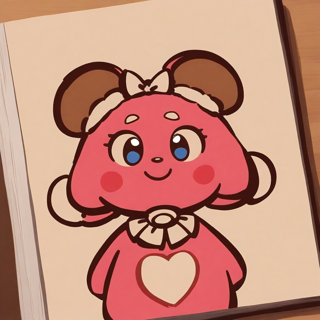 ハートマークのマスコットキャラ