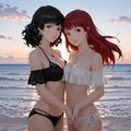 ビーチで二人 8枚目