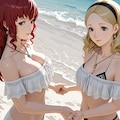 ビーチで二人 9枚目