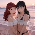 ビーチで二人 5枚目