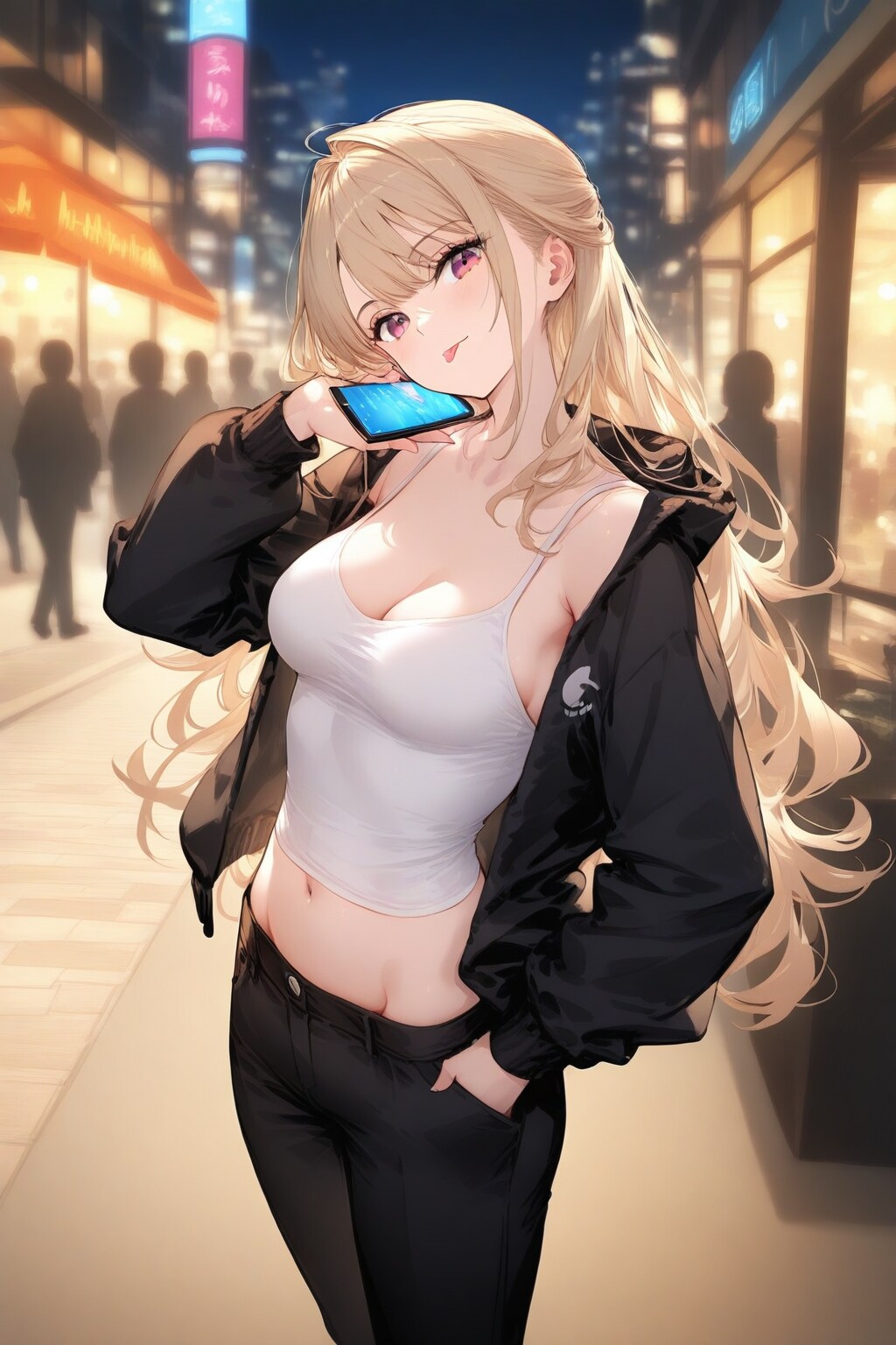 夜の繁華街