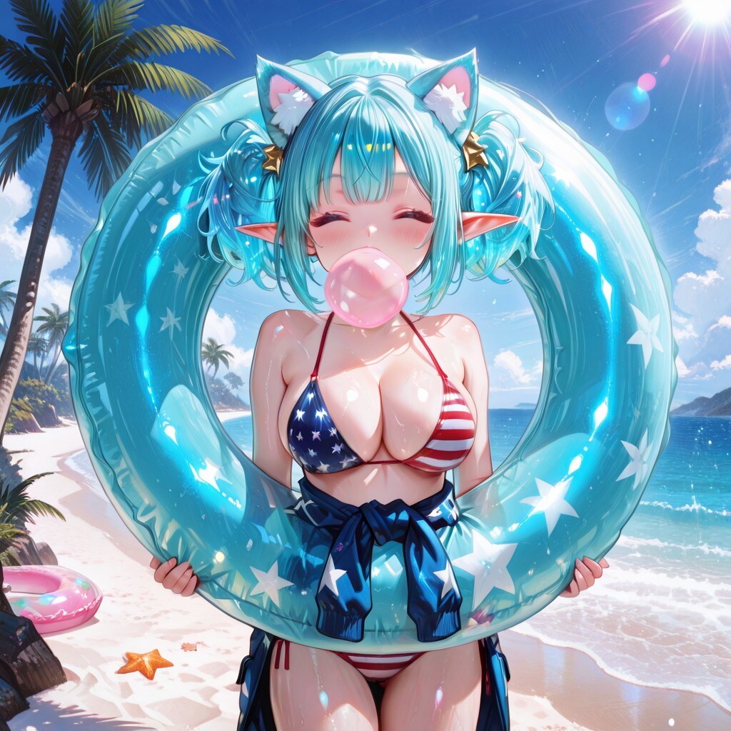 9枚）星条旗ビキニと風船ガム