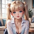 たわわに育った金髪ツインテールの娘 6枚目