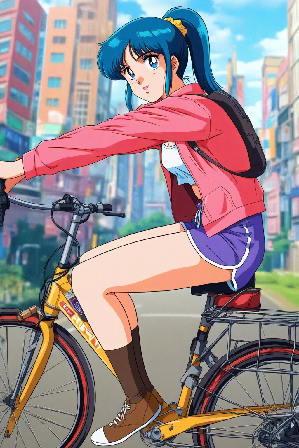 青ぽにちゃん サイクリング